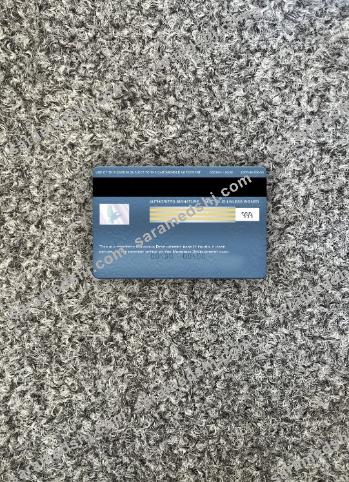 Mongolia Development bank visa classic card photolook back